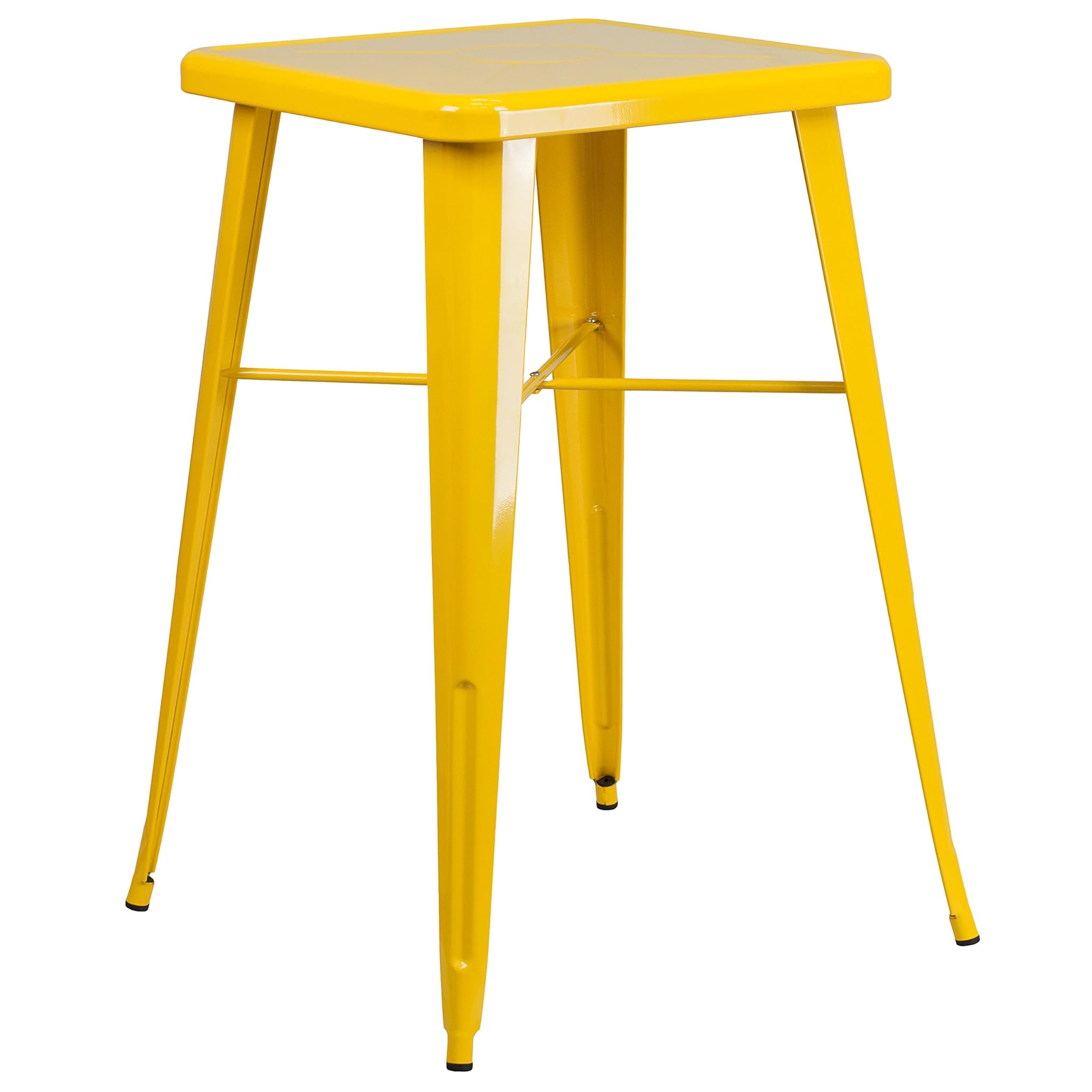 Flash Furniture Tavolo Bar Quadrato Indoor-Outdoor, Giallo