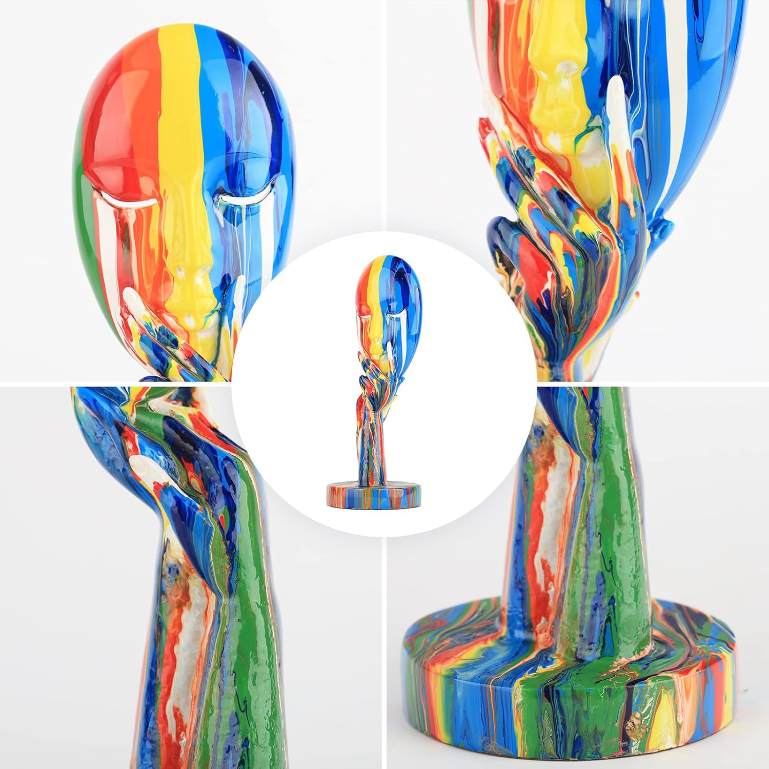 Statua Astratta Donna Pensatore - Decorazione Moderna - immagine 4