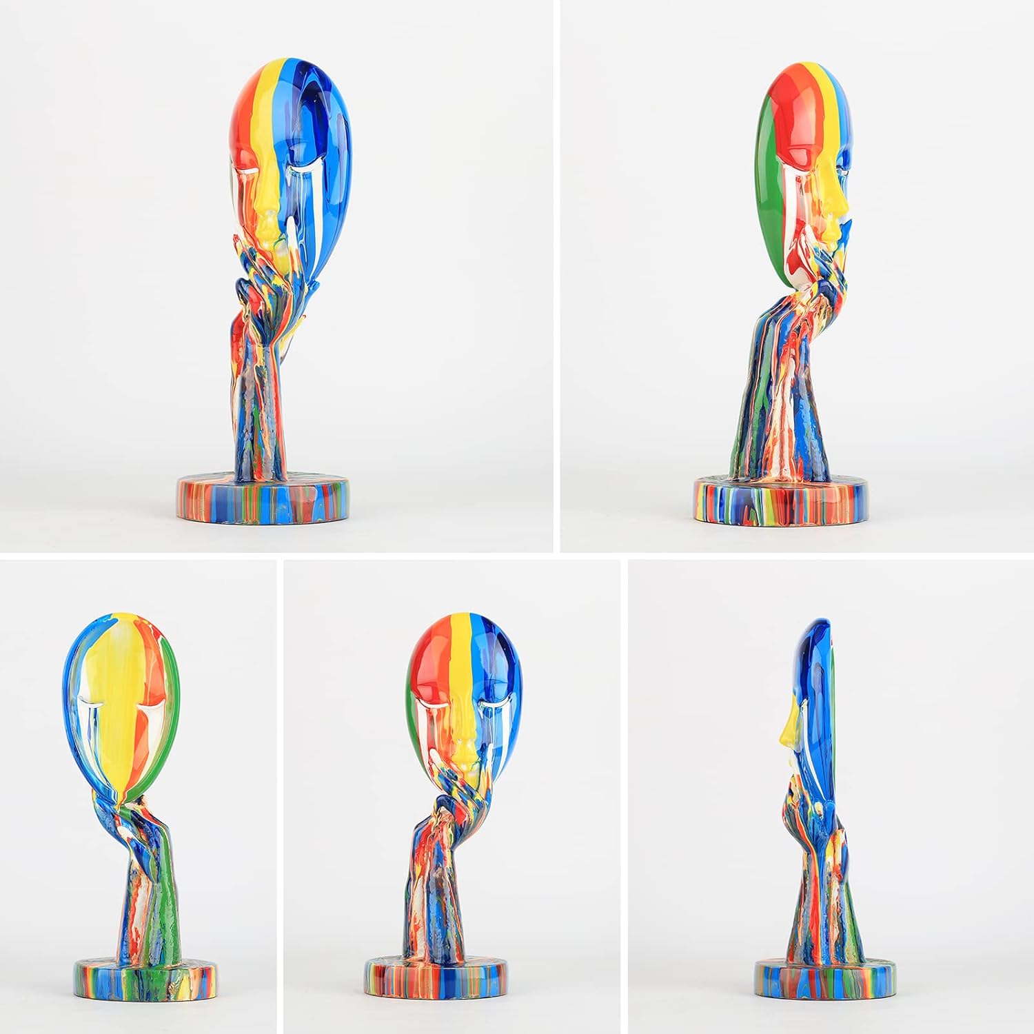 Statua Astratta Donna Pensatore - Decorazione Moderna - immagine 5