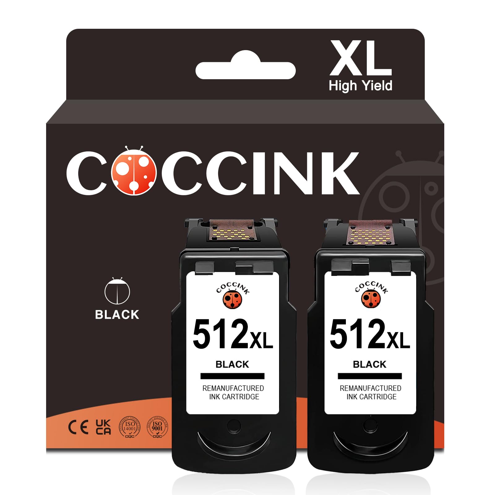 Coccink Cartucce d'Inchiostro 510 512 XL Sostituzione Nero
