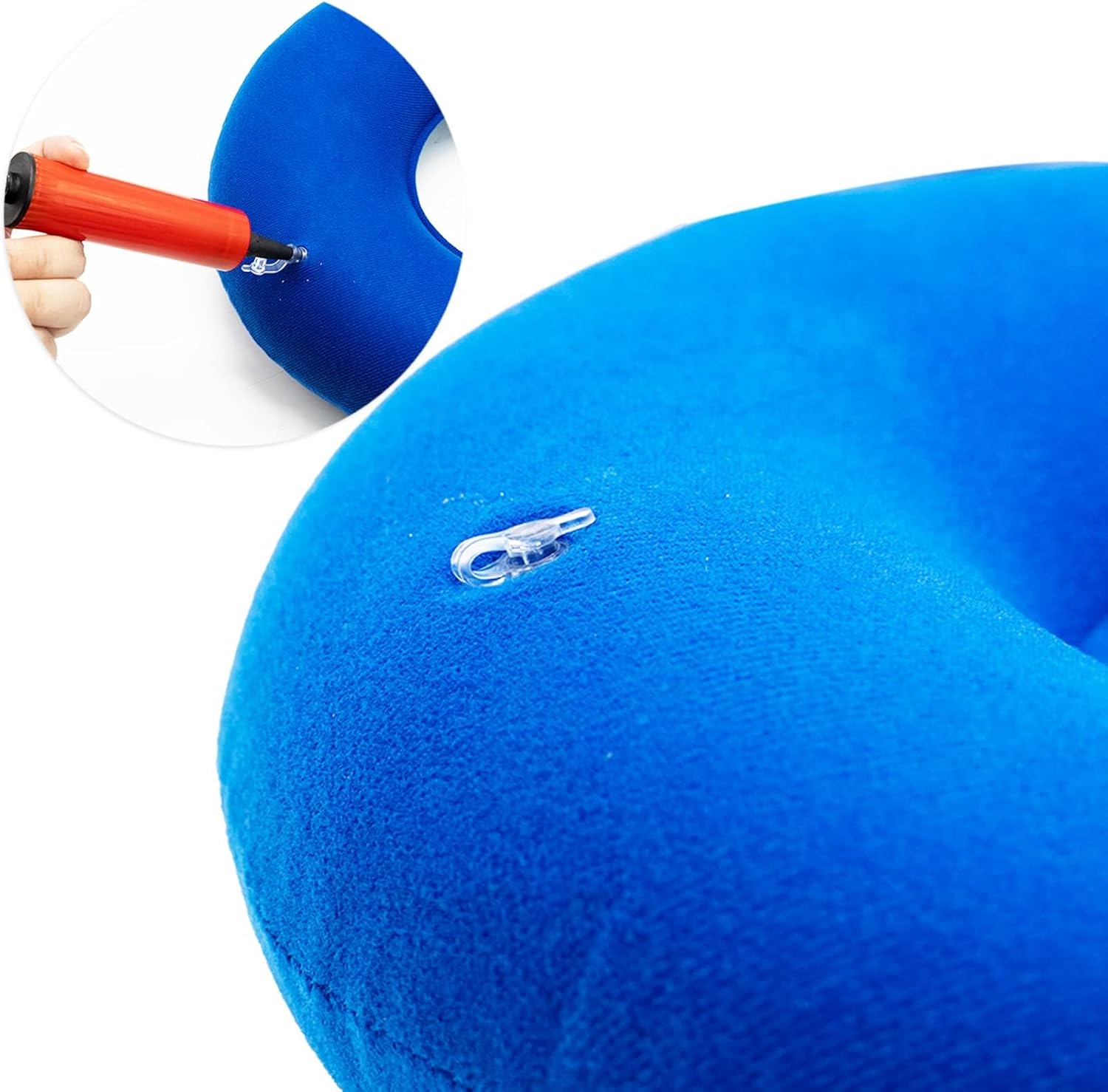 Donut Cuscino Gonfiabile ad Anello, Blu - immagine 3