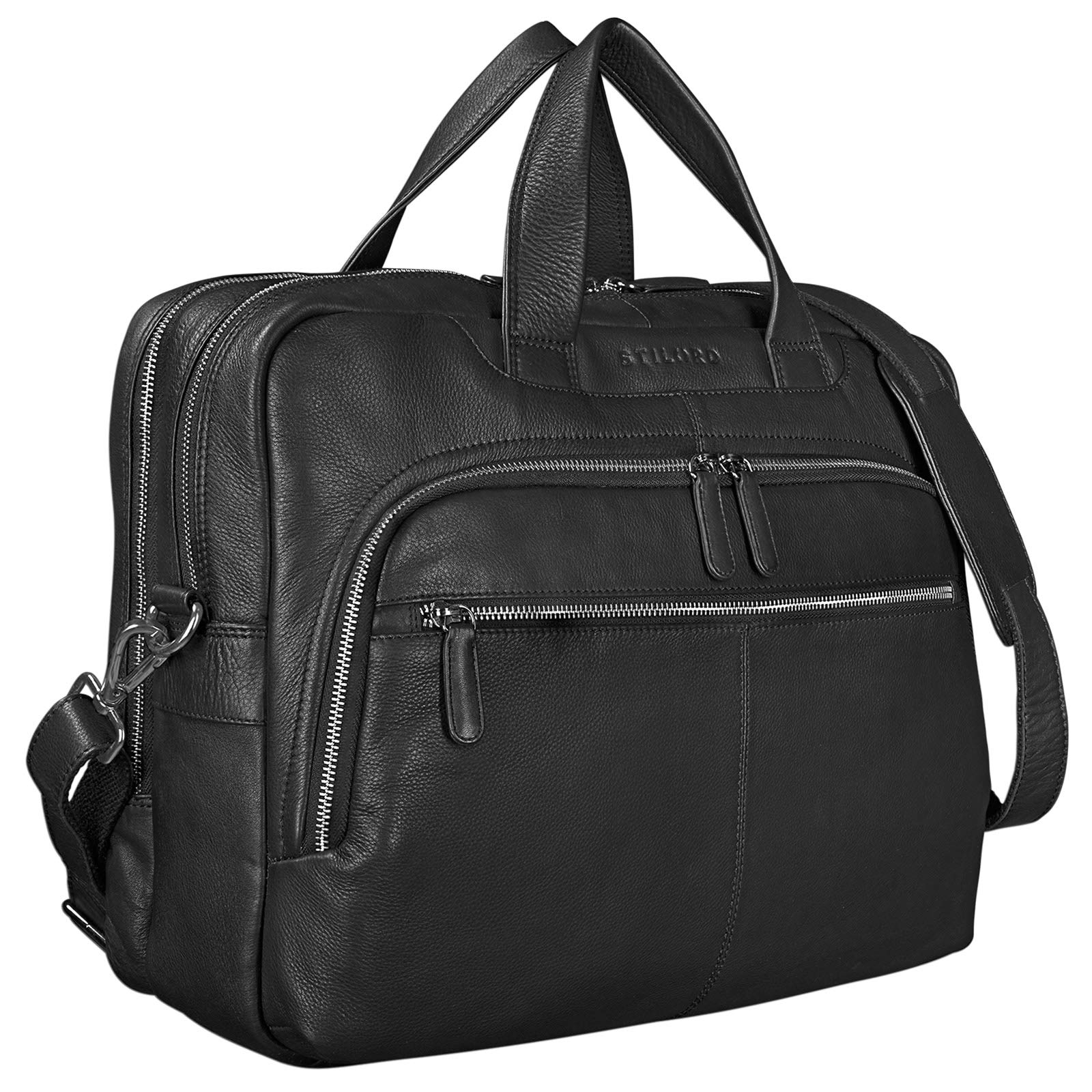 STILORD 'Lias' Borsa a Tracolla in Vera Pelle per Uomo