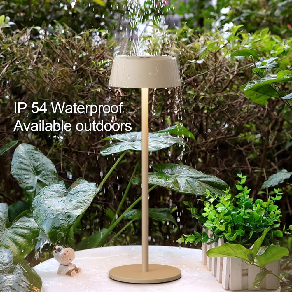 K-Bright 2 Lampade da Tavolo LED Ricaricabili, Khaki - immagine 4