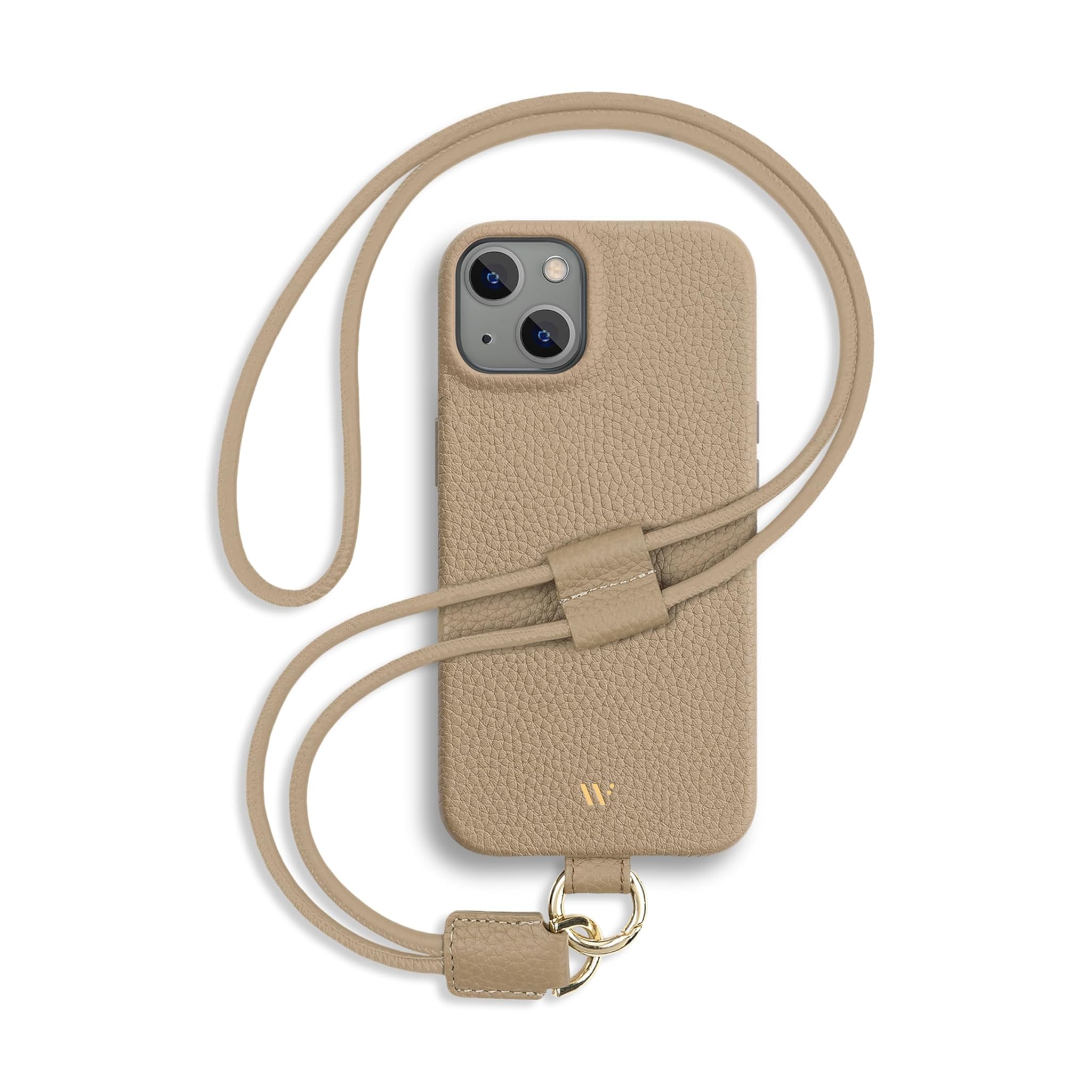 Wiiuka Custodia in Pelle per iPhone 14, Beige