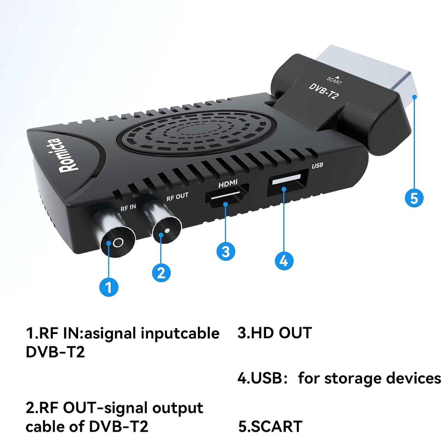 Romicta Decoder Digitale Terrestre 2025 DVB-T2 - immagine 2