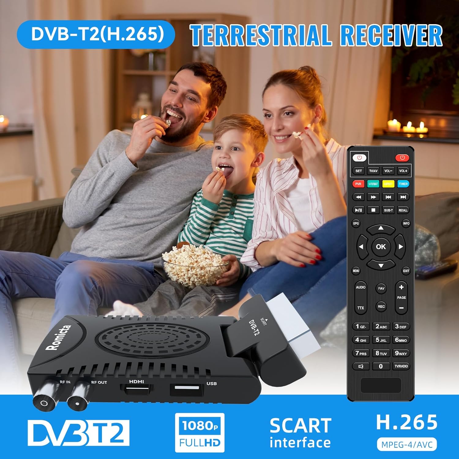 Romicta Decoder Digitale Terrestre 2025 DVB-T2 - immagine 5