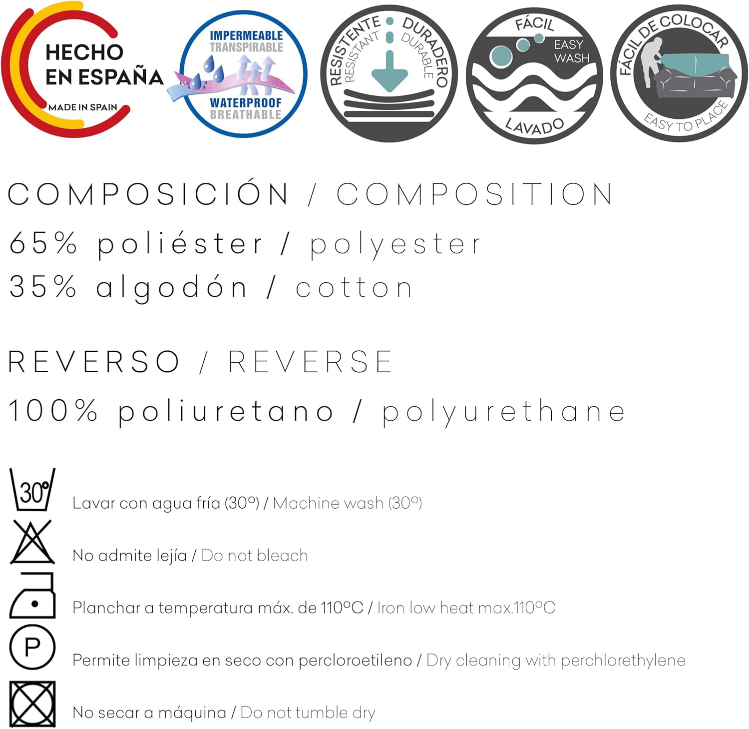 FUNDAS DE SOFA MOD/6 UNIVERSAL LOIRA-PROTECT 3PLZ - immagine 6