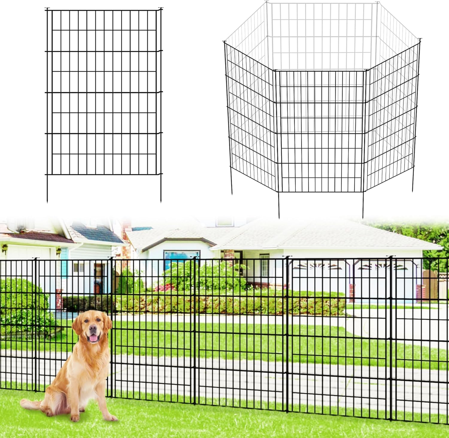 Recinzione da Giardino in Metallo Antiruggine 10 Pannelli