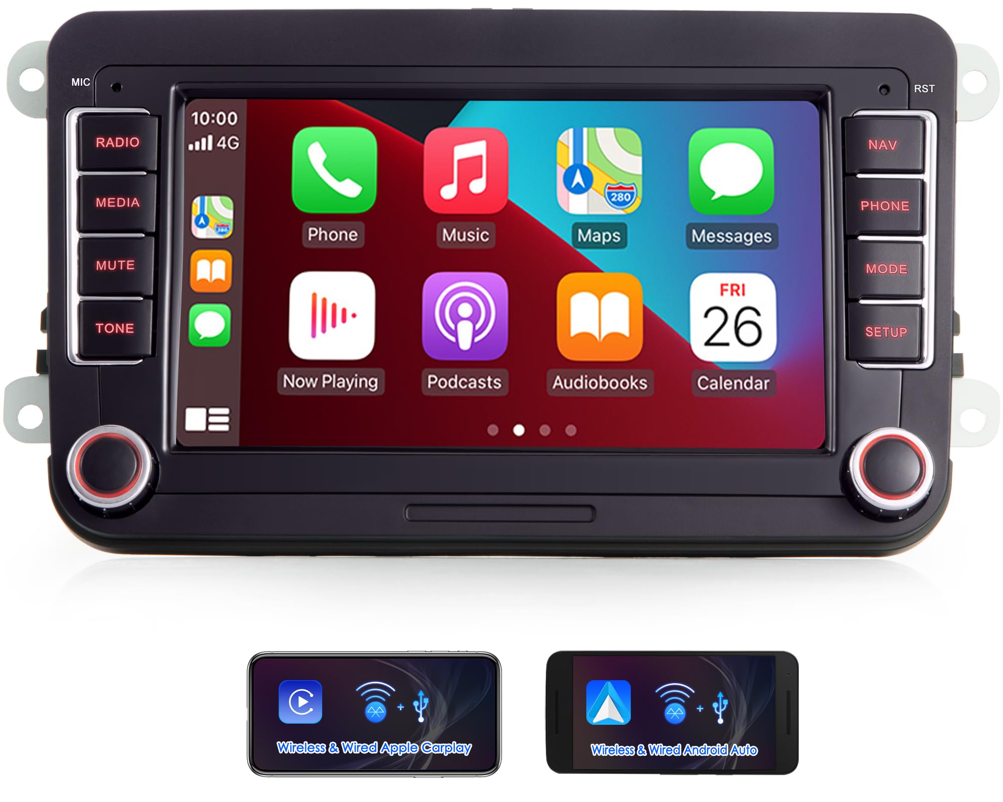 Autoradio Carplay Android 14 per Golf 5 6 VW Radio