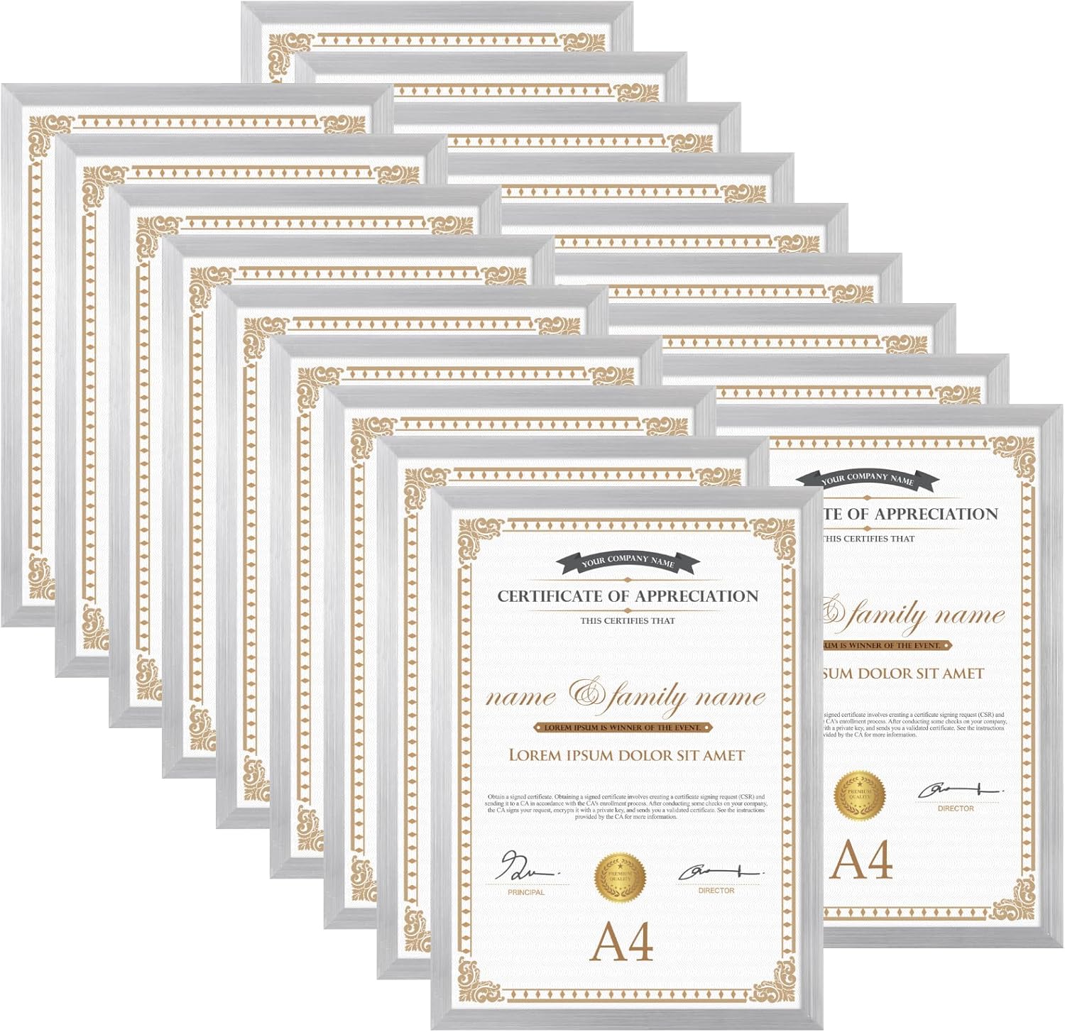 Eympeu Cornice A4 Argento 18 Pezzi - immagine 1