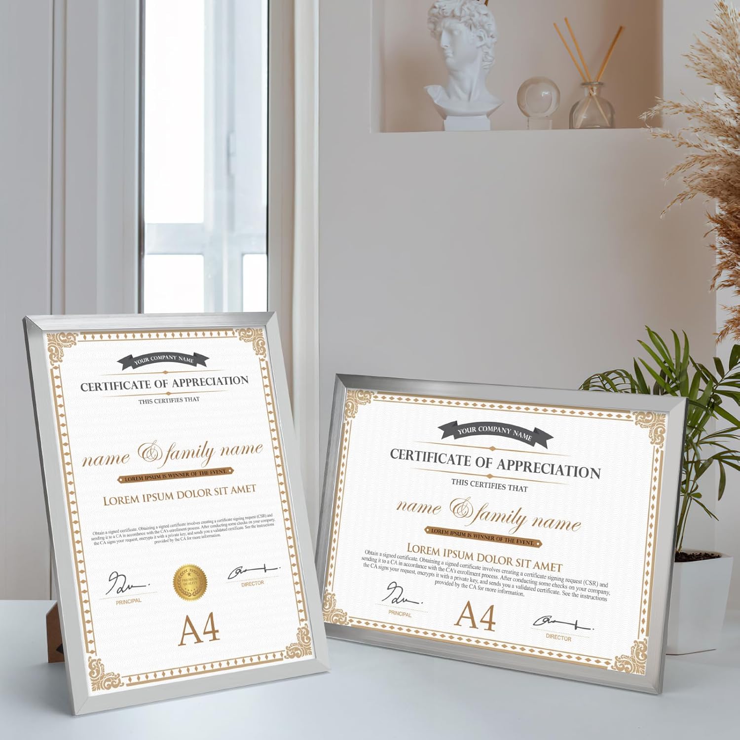 Eympeu Cornice A4 Argento 18 Pezzi - immagine 5