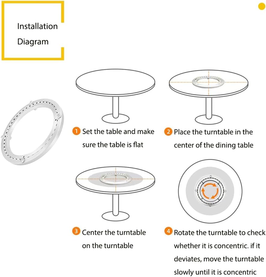 Piastra Girevole 360 Gradi per Tavolo 60cm - immagine 7