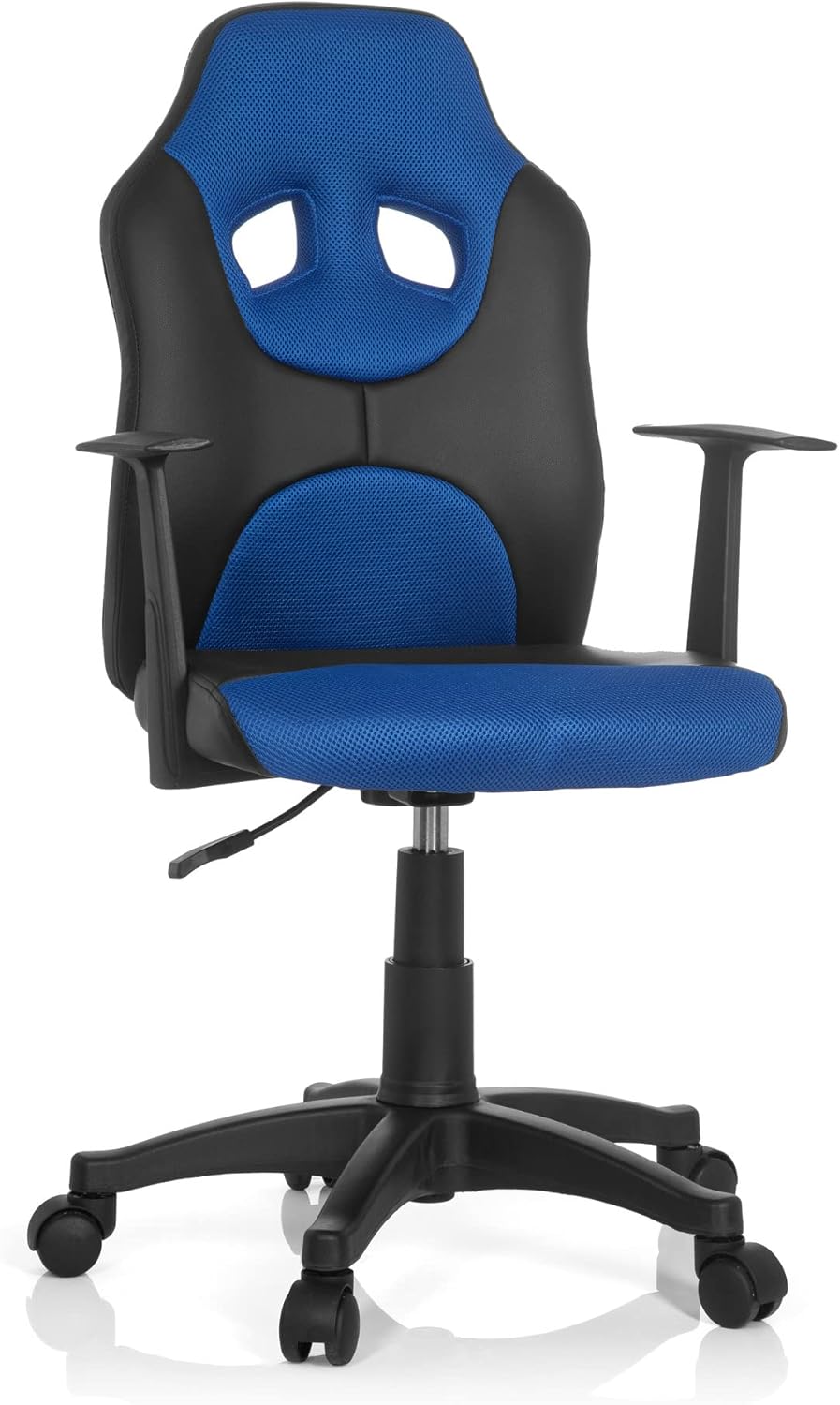 Hjh Office 670800 Sedia Ufficio Girevole Bambini, Nero/Blu