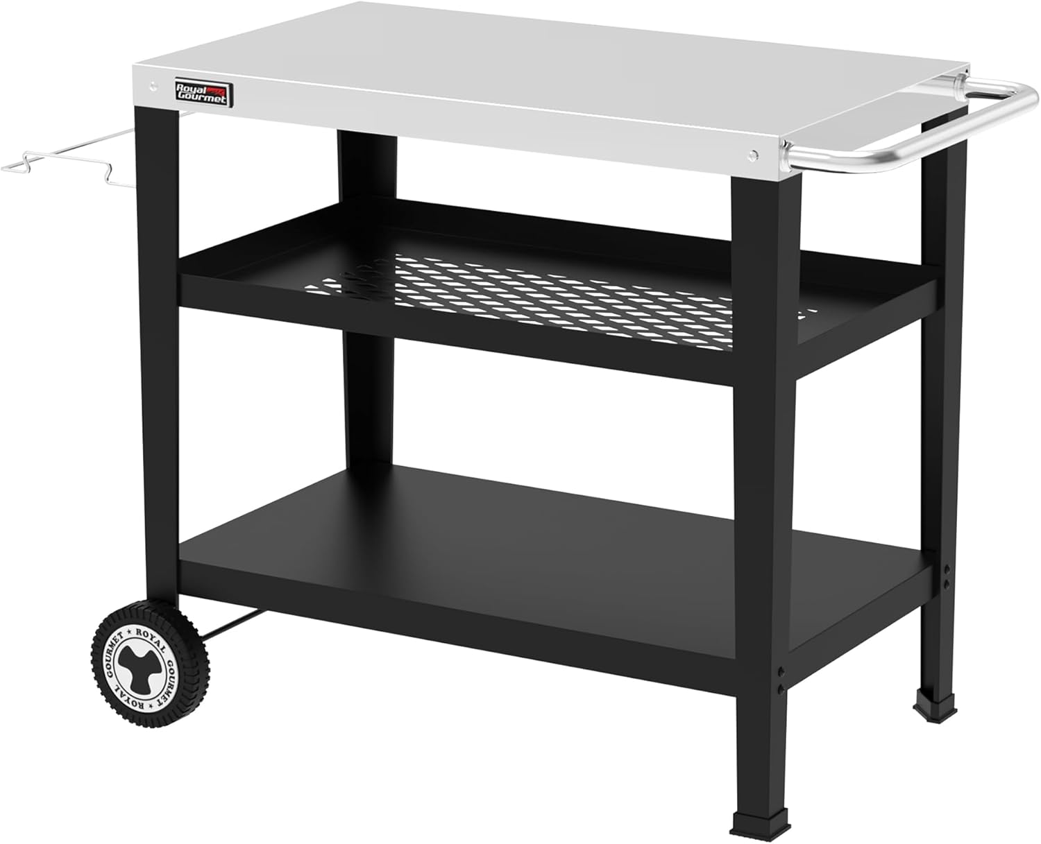 Royal Gourmet Carrello da Cucina 3 Piani, Argento - immagine 1