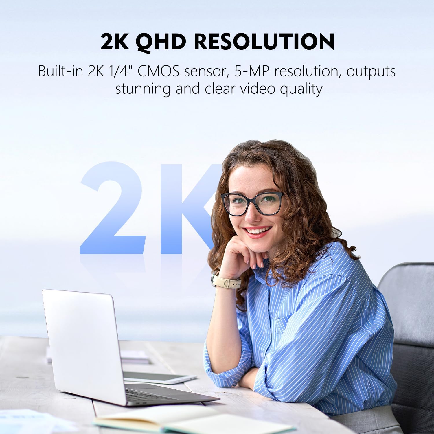 Toallin Webcam 2K con Windows Hello e Messa a Fuoco Automatica - immagine 3