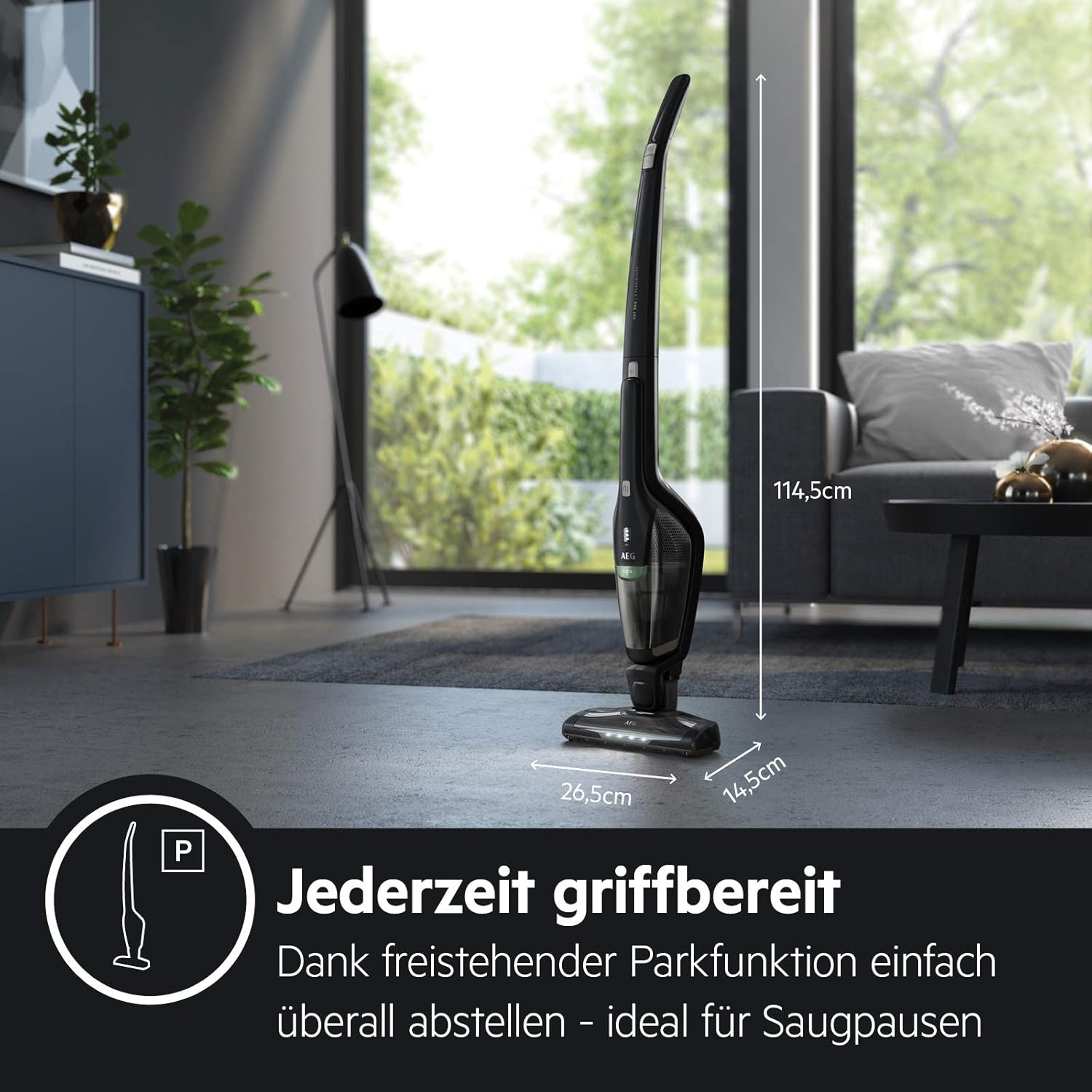 AEG CX7-2-45MÖ, Aspirapolvere a Batteria, Nero Ecologico - immagine 3