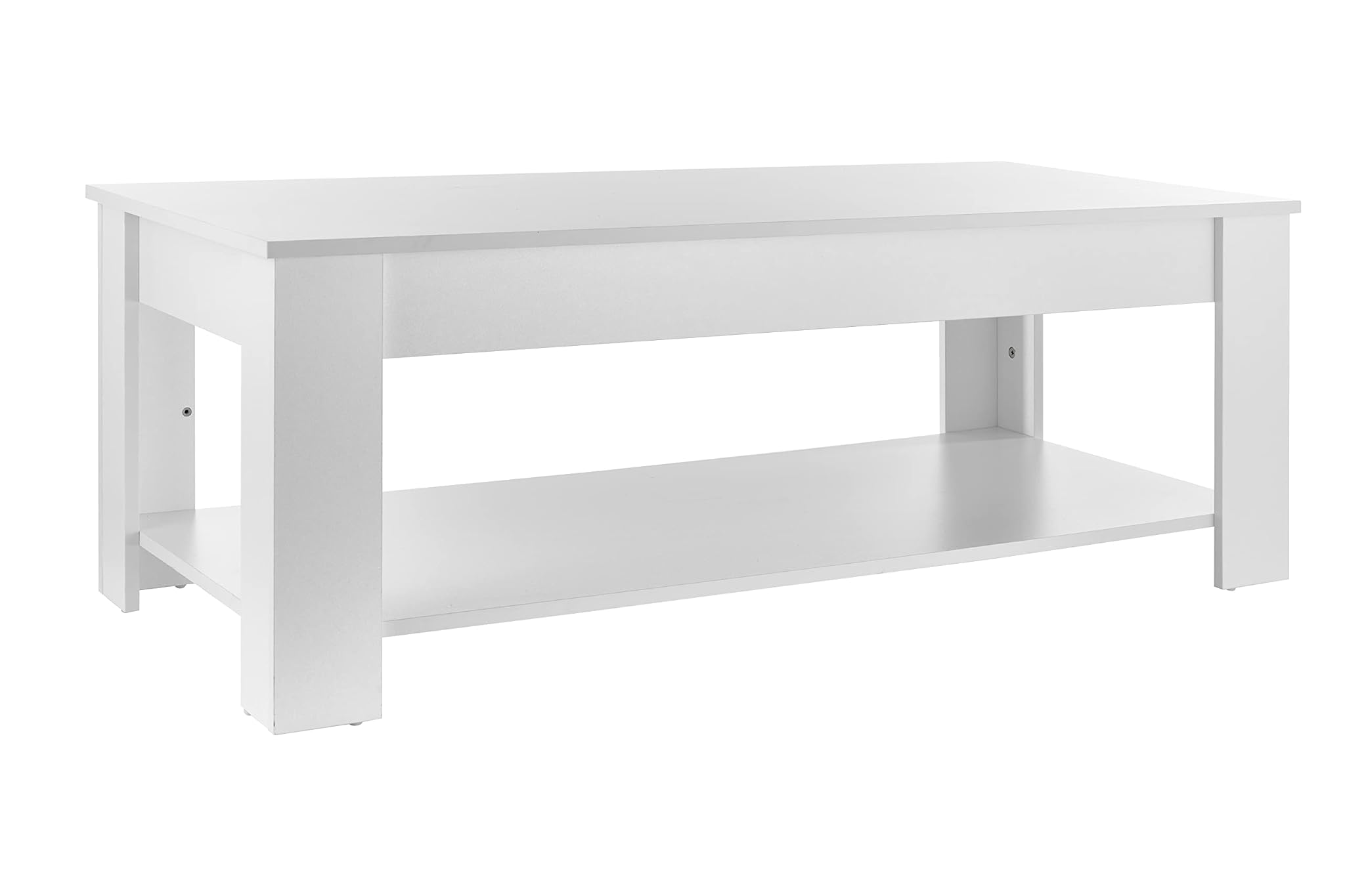 Baroni Home Tavolino da Salotto Moderno Rettangolare Bianco