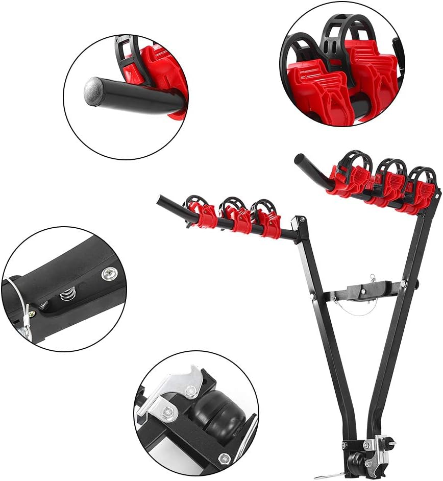 Portabiciclette per Auto in Acciaio - Montaggio su Traino - immagine 4