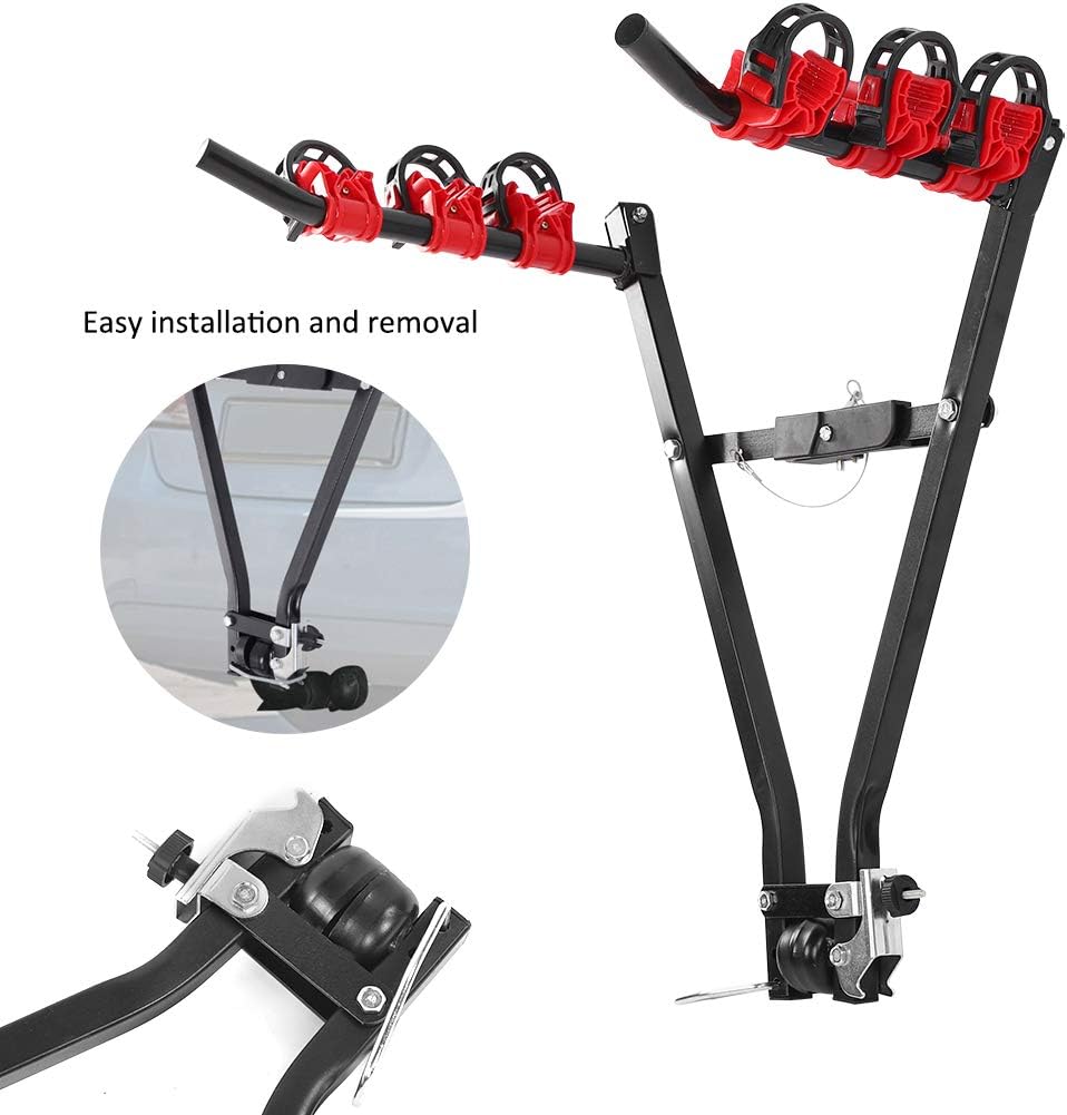 Portabiciclette per Auto in Acciaio - Montaggio su Traino - immagine 6