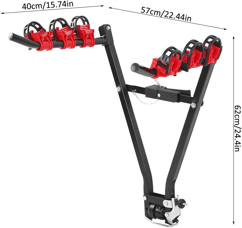 Portabiciclette per Auto in Acciaio - Montaggio su Traino - immagine 7