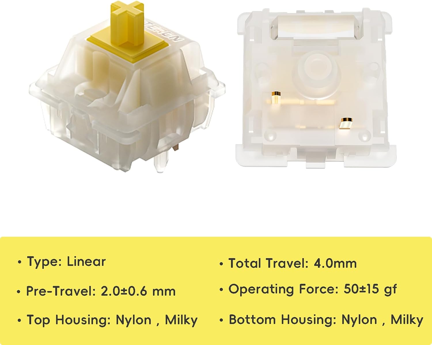 Kutethy Gateron Interruttori Pro V2 Prelubrificati Lineari - immagine 2