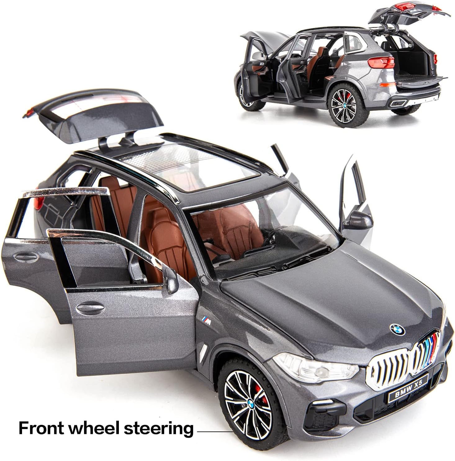 Modellino Auto BMW X5 SUV 1:24 Grigio - immagine 5