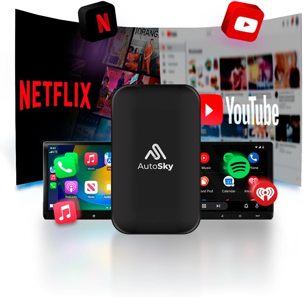 Autosky Wireless CarPlay e Android Auto AI Box Lite Plus 2.0 - immagine 1