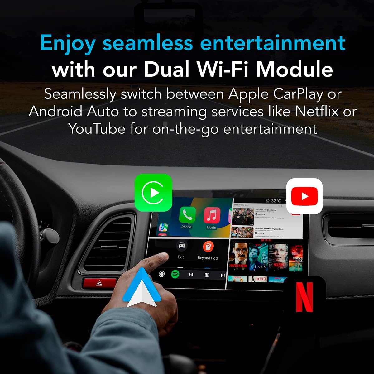Autosky Wireless CarPlay e Android Auto AI Box Lite Plus 2.0 - immagine 2