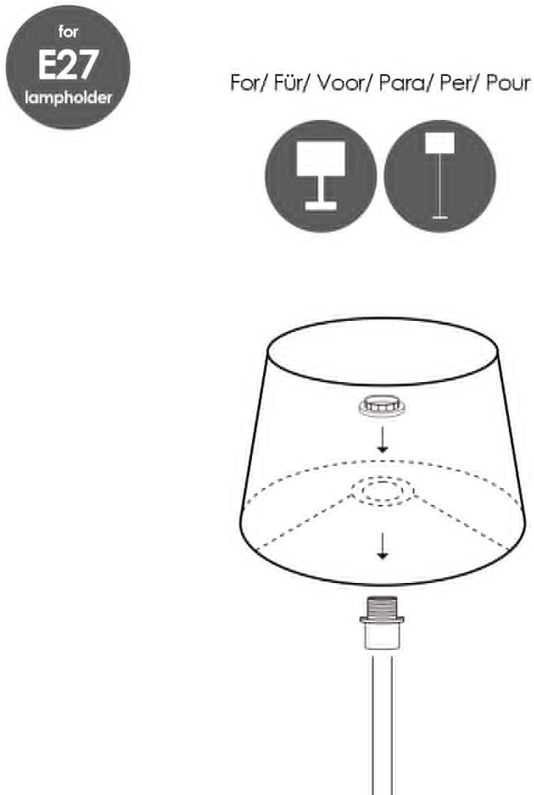 Home Sweet Home Paralume per Lampada da Tavolo, Grigio Scuro - immagine 6