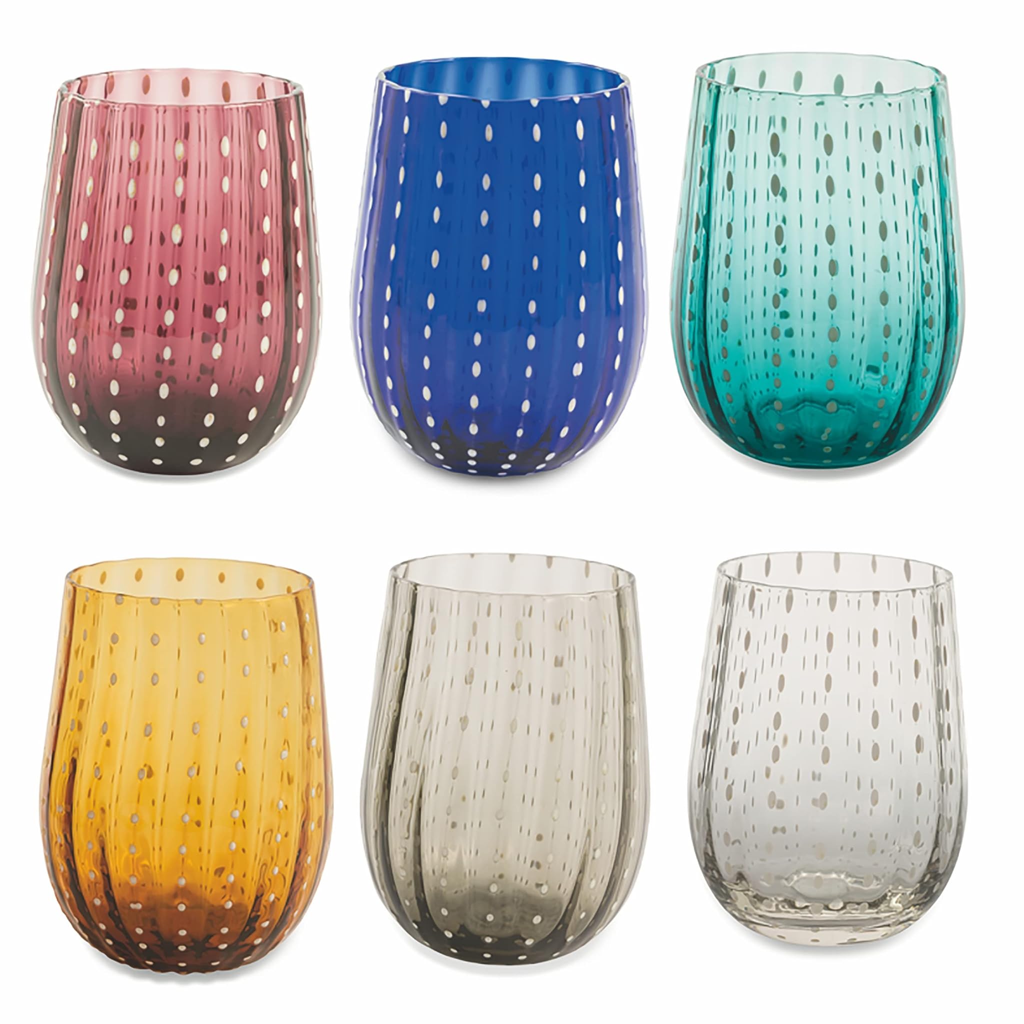 Villa d'Este Home Tivoli Shiraz Set 6 Bicchieri Acqua, Assortiti