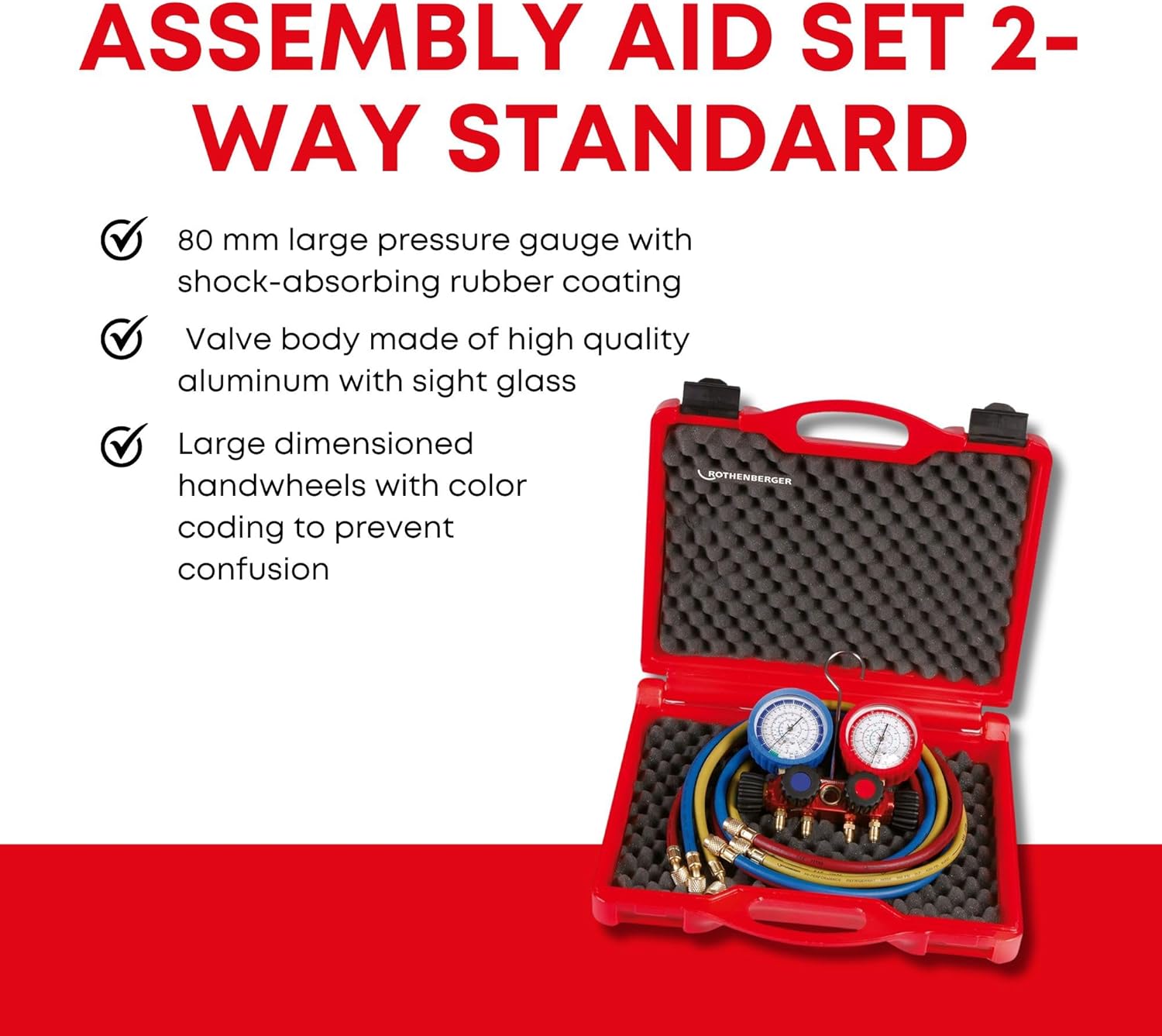 KIT MANOMETRICO 2 VIAS 3 MANGUERAS - immagine 2