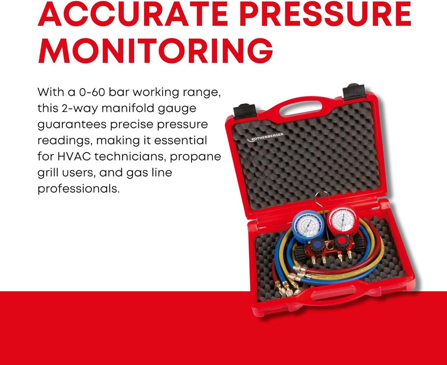 KIT MANOMETRICO 2 VIAS 3 MANGUERAS - immagine 4