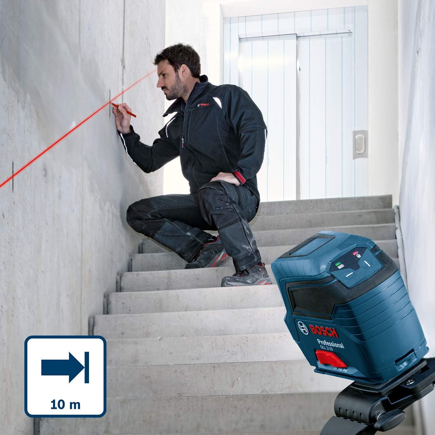 Bosch Professional GLL 2-10 - Livella Laser Rossa - immagine 4