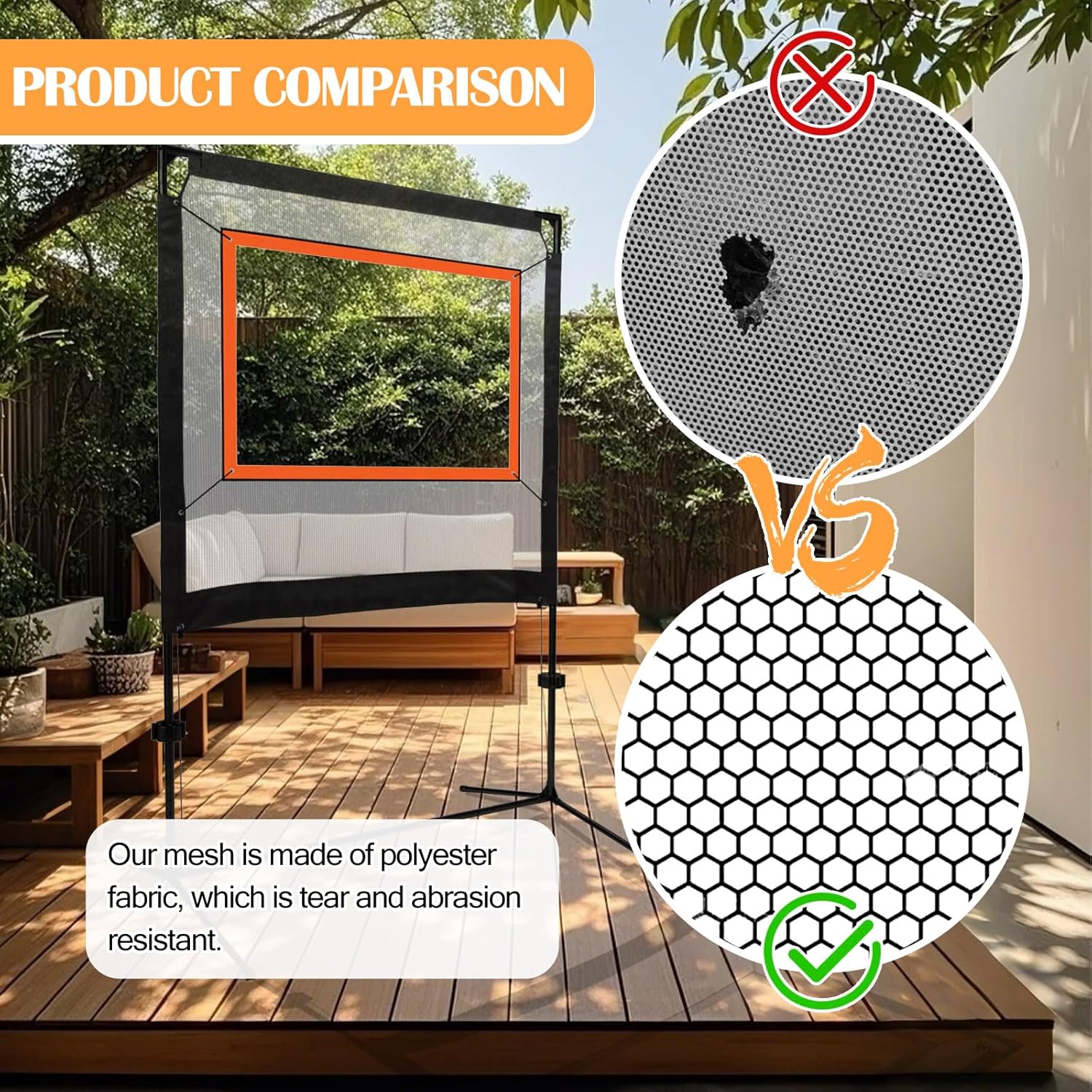 Set Rete Badminton con Supporto e 2 Racchette - immagine 5