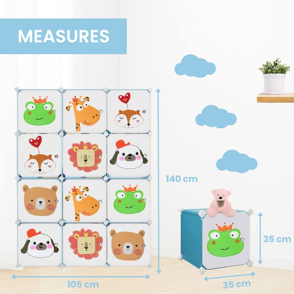 Armadio Modulare per Bambini 12 Moduli 140x105 cm - immagine 2