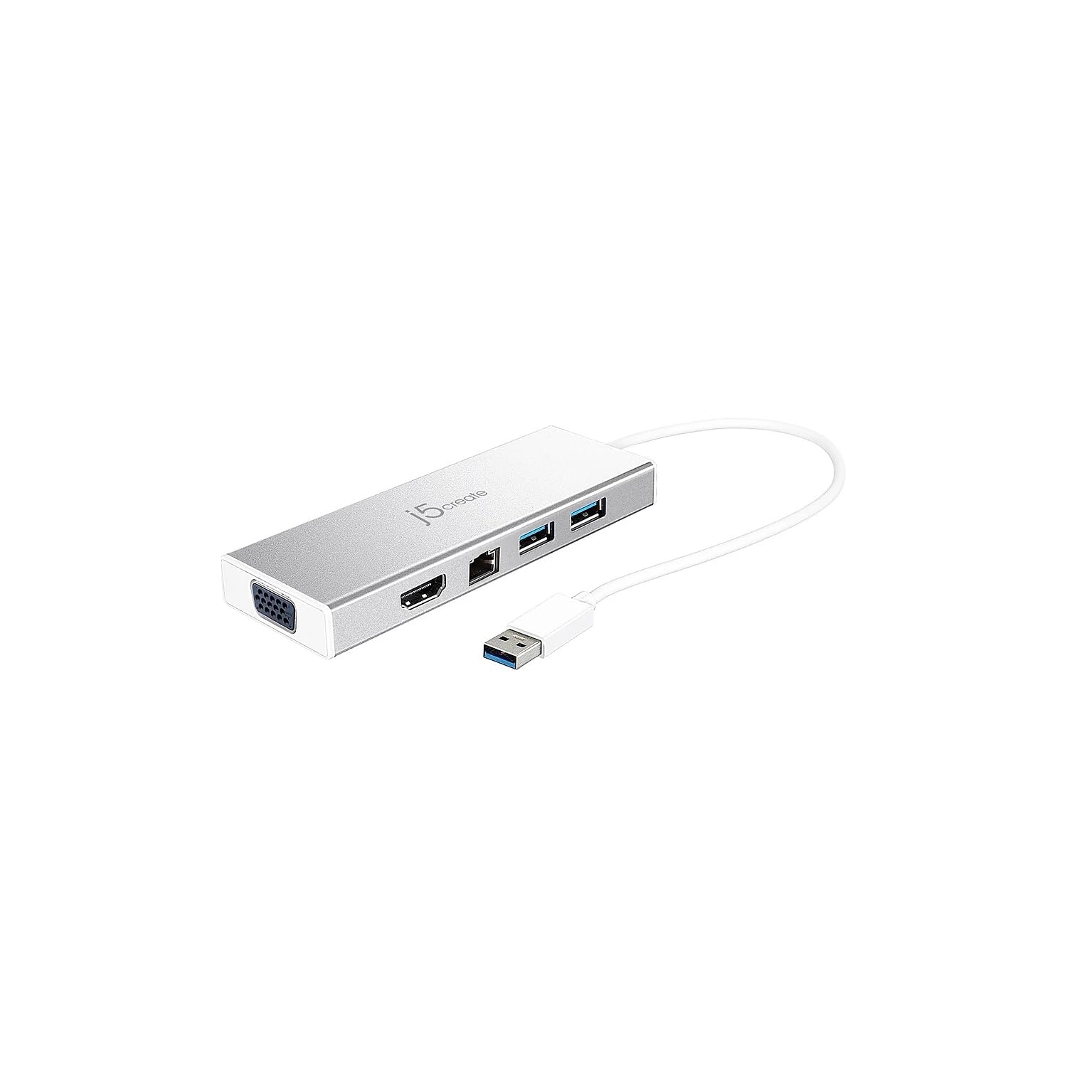 J5create JUD380 - Hub USB 3.0 con HDMI, VGA, RJ45 Gigabit