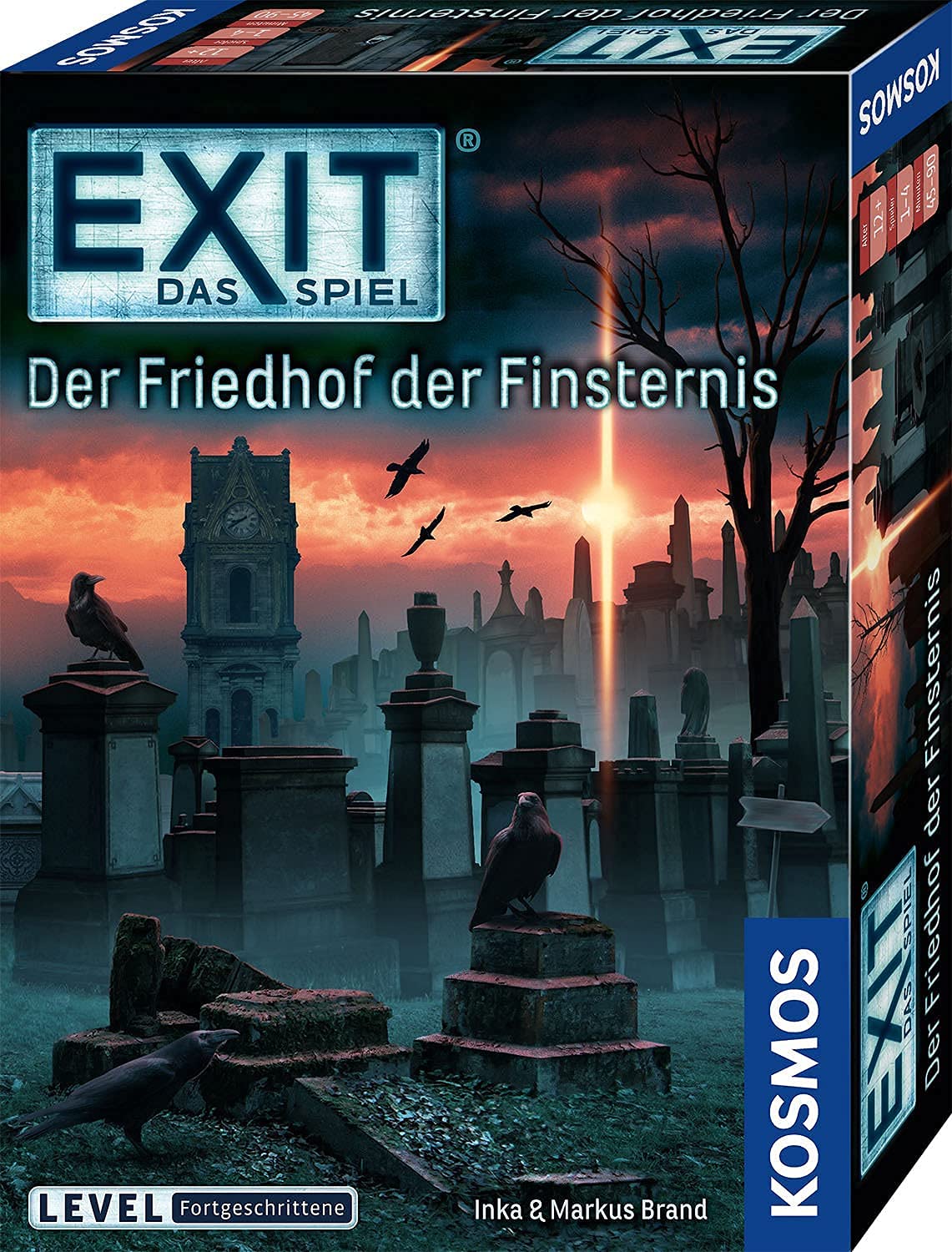 Kosmos 695163 EXIT - Das Spiel - Der Friedhof der Finsternis, Level: Fortgeschrittene, für 1 bis 4 Spieler ab 12 Jahre, einmaliges Event-Spiel, spannendes Gesellschaftsspiel