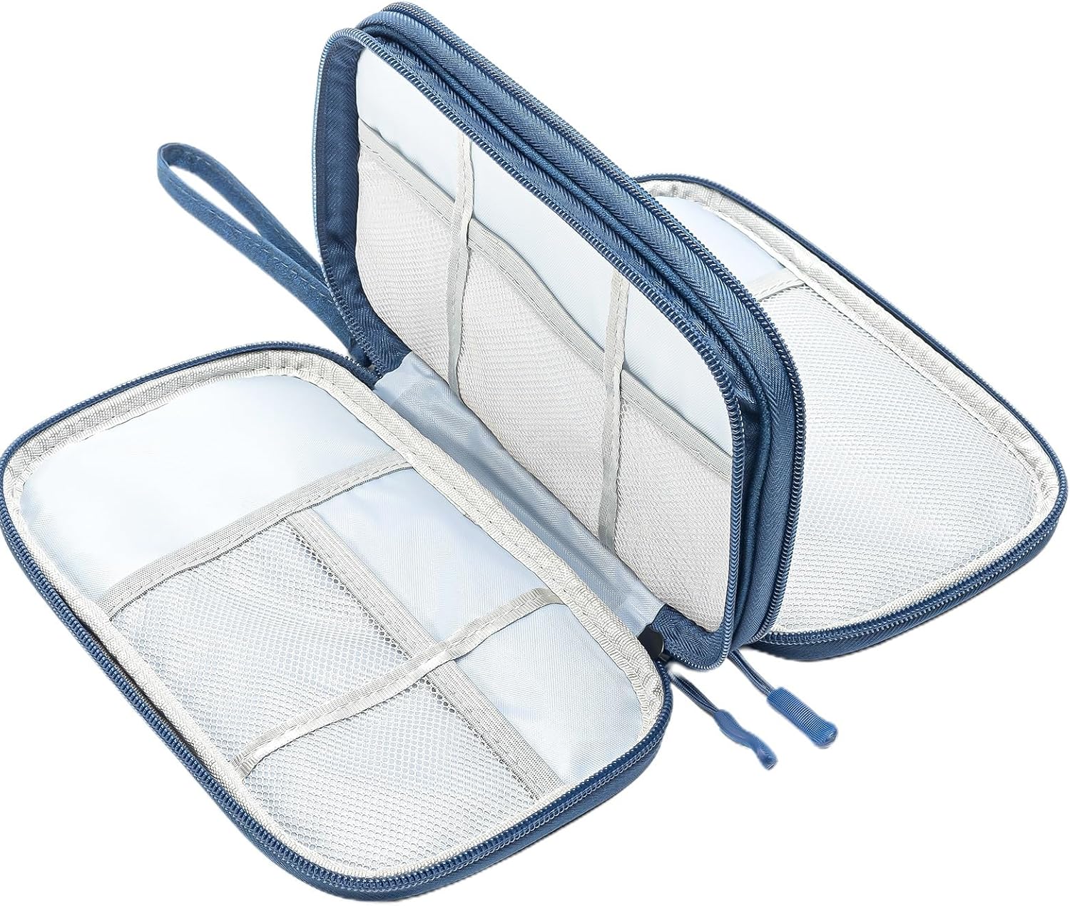 ProCase Porta Cavi da Viaggio a 3 Strati - Marina Blu/S - immagine 1