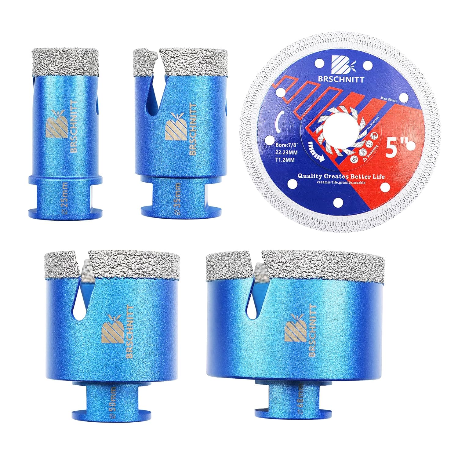 BRSCHNITT Punte Diamantate Gres Porcellanato 25/35/50/68mm - immagine 1