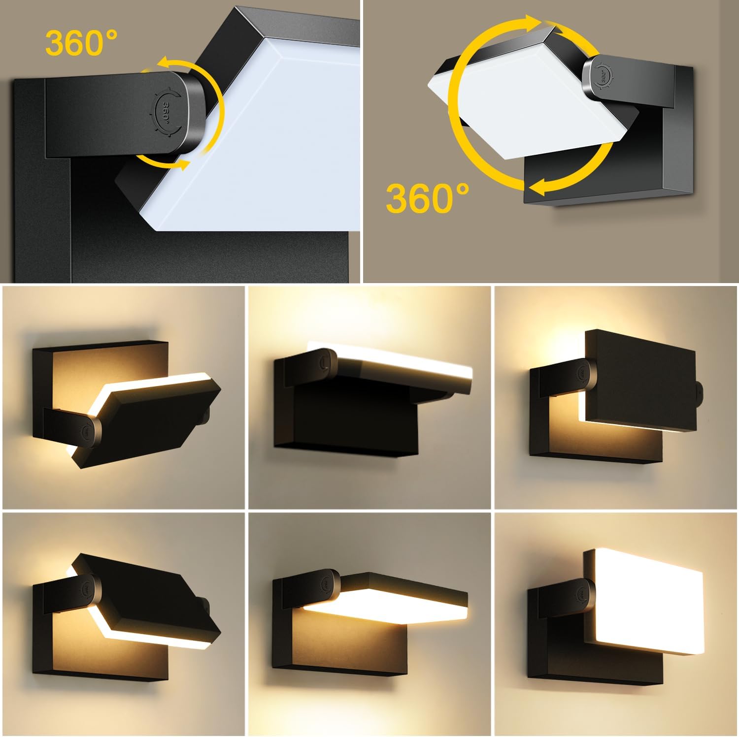 Kingwei Applique da Parete LED Esterno/Interno 40W 2 Pezzi - immagine 4