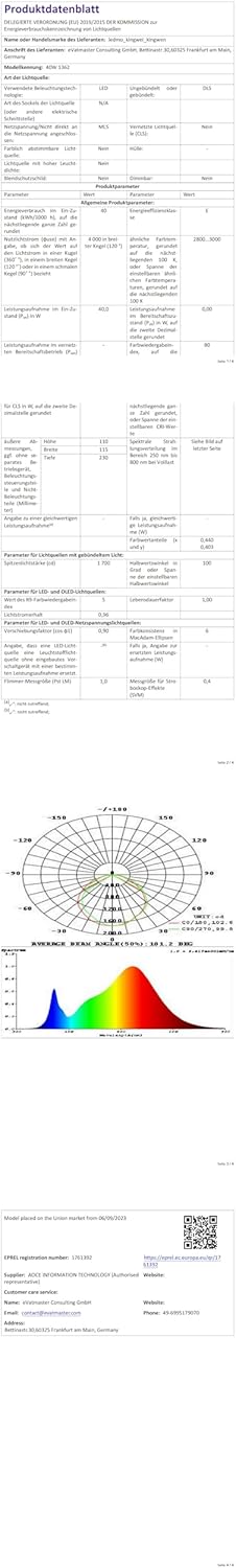 Kingwei Applique da Parete LED Esterno/Interno 40W 2 Pezzi - immagine 8