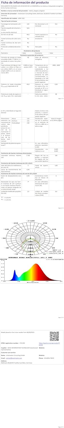 Kingwei Applique da Parete LED Esterno/Interno 40W 2 Pezzi - immagine 9