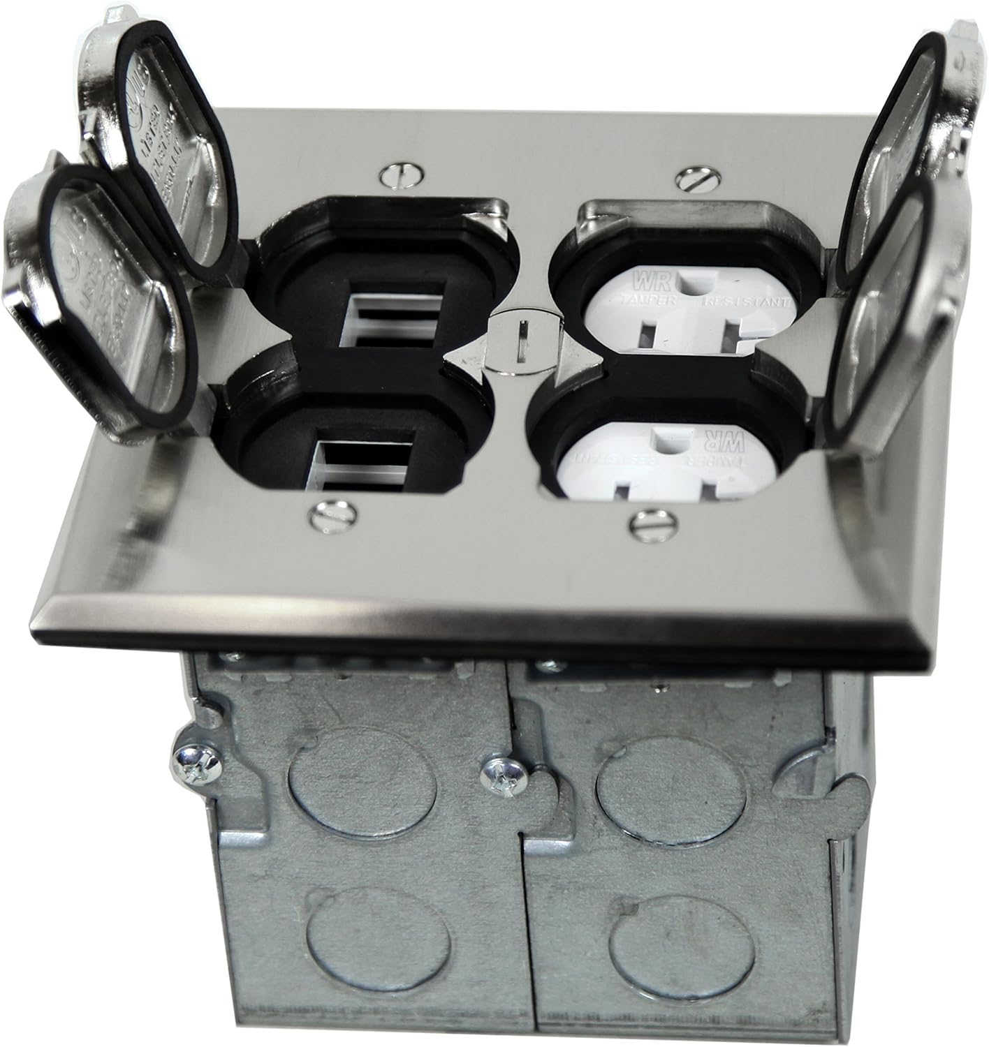 Enerlites 705549-c Floor Box Kit, Ottone - immagine 1