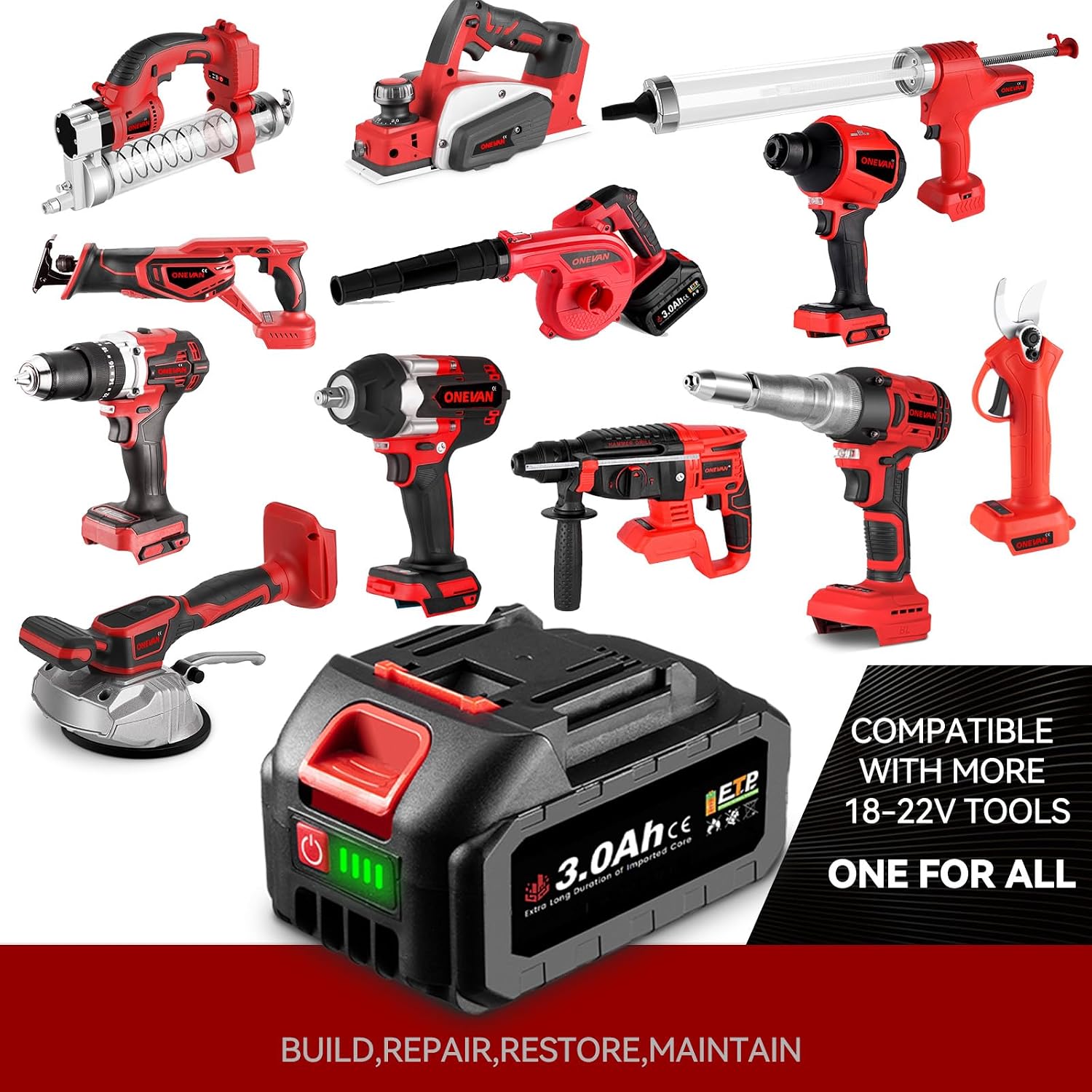 Onevan Batteria 20V con Caricabatterie Rapido (UK) | Velz