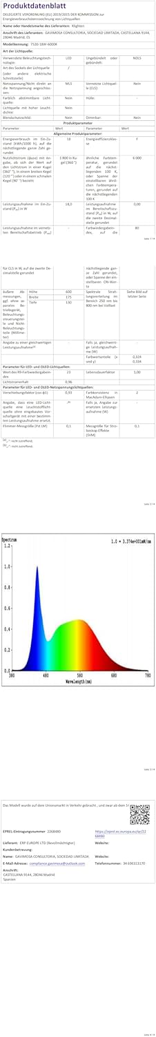 Klighten Luce Specchio Bagno LED 60cm Girevole 180° - immagine 9