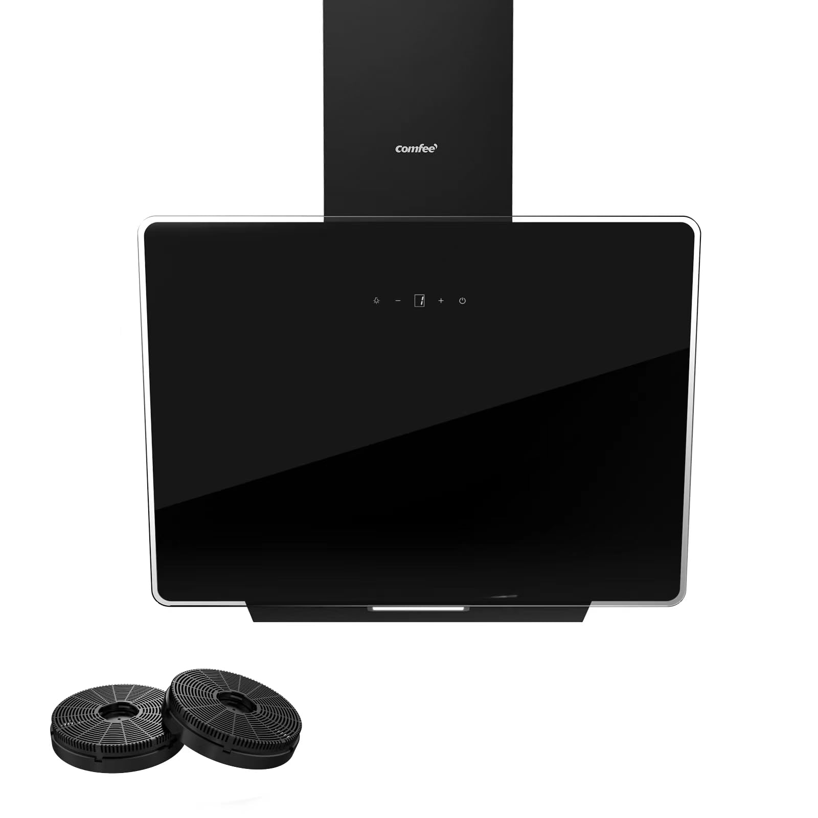 Comfee' Cappa Aspirante 60 Cm Vetro Temperato, Nero