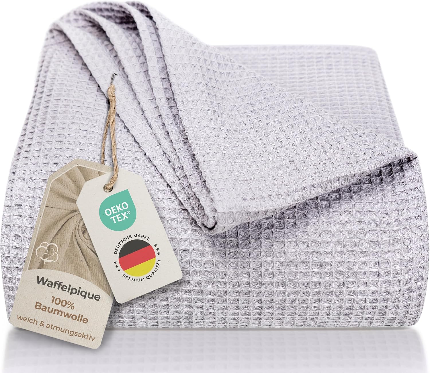 Laynenburg Copriletto XXL 240x260cm Waffle Pique, Grigio