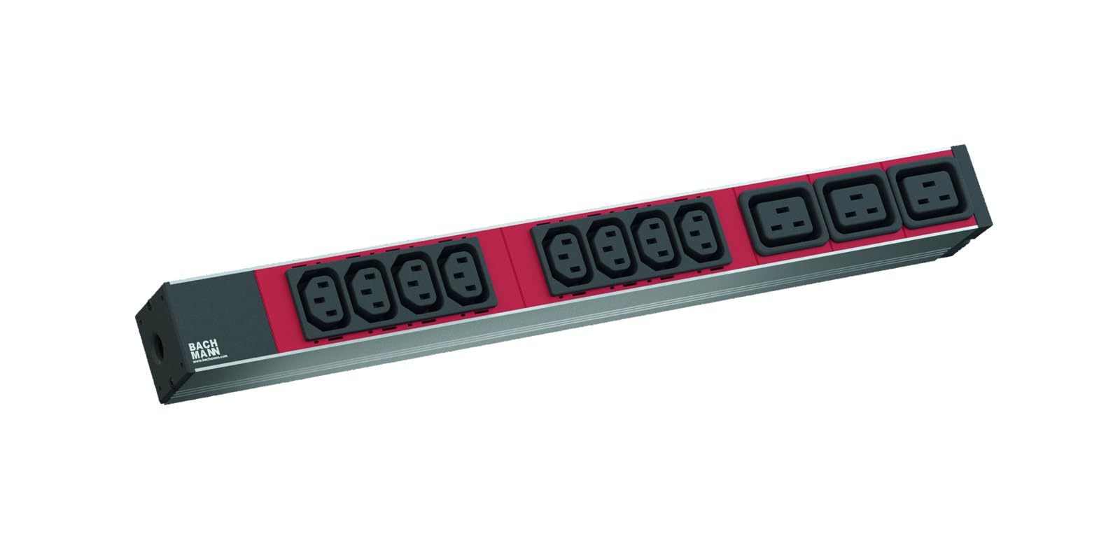 Bachmann 800.2332 PDU 1U 11 Prese AC, Nero/Rosso