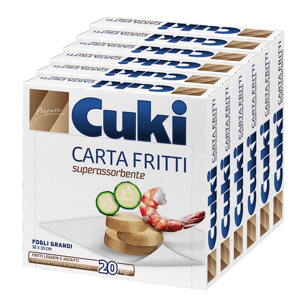 Cuki Carta Fritti Superassorbente in Fogli 32x33cm