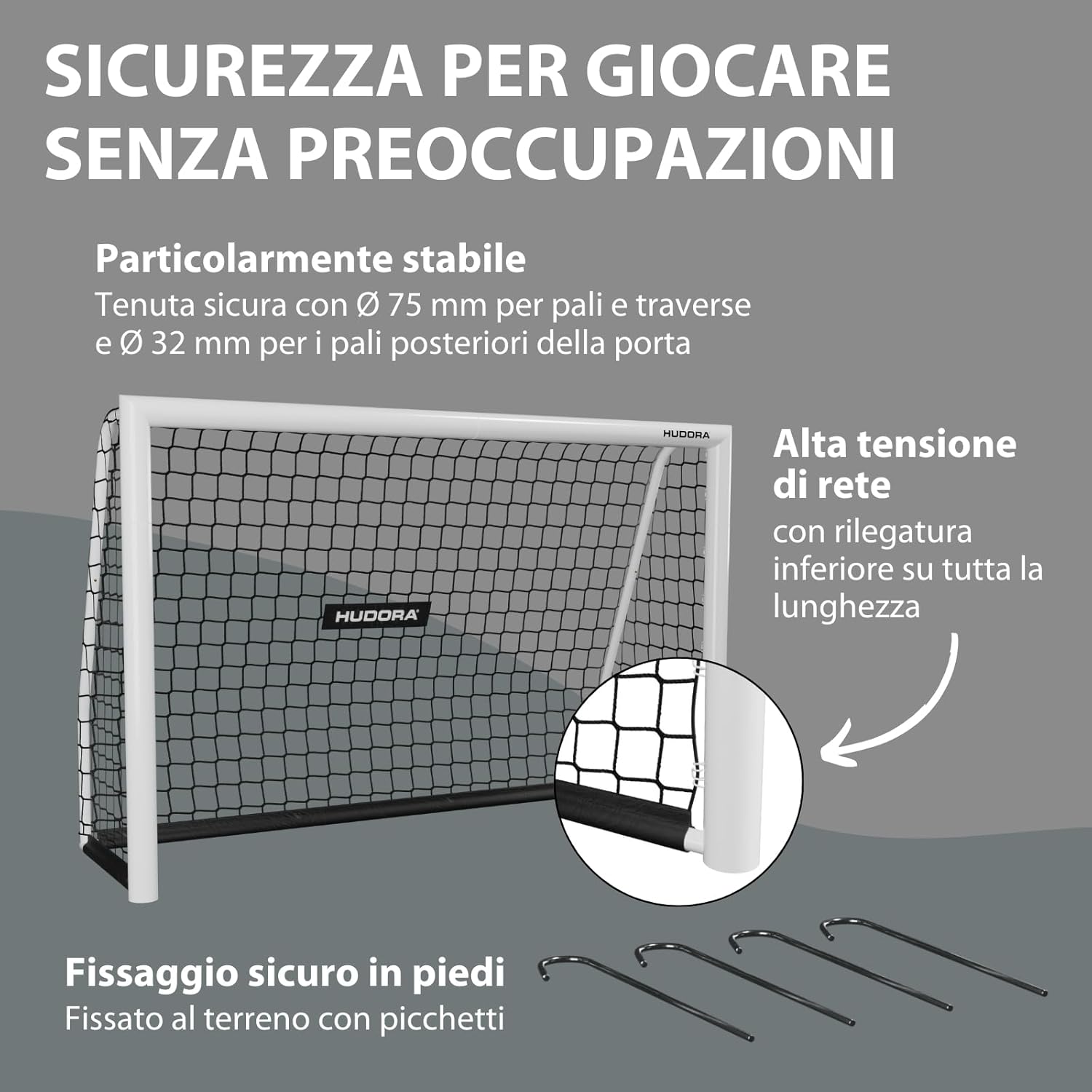 Hudora Porta da Calcio Advanced 120/180/240/300 - immagine 5